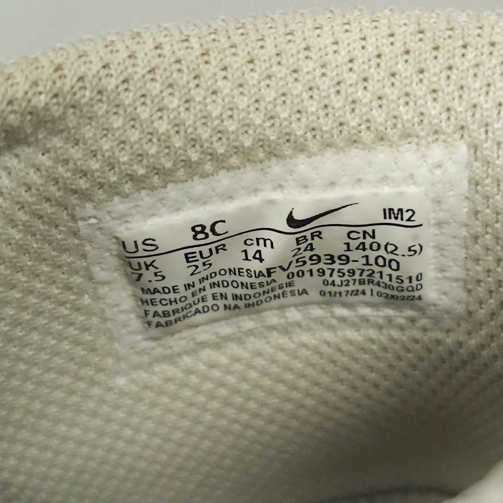 Nike Blazer Mid 77 Shoes TD Size 8C Toddler White Dusty Cactus Aqua Leather Mid